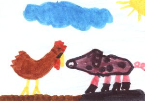 Gloussette et le cochon